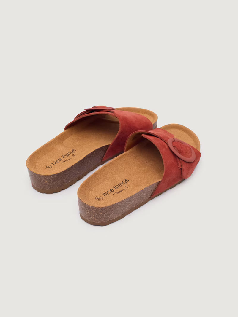 Nice Things Bio Wedge Split Leather Terracotta