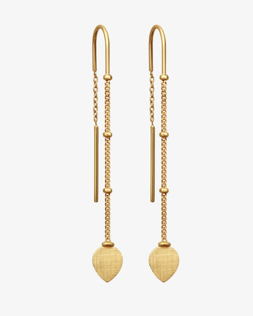 Hanging Lotus Earrings Gold