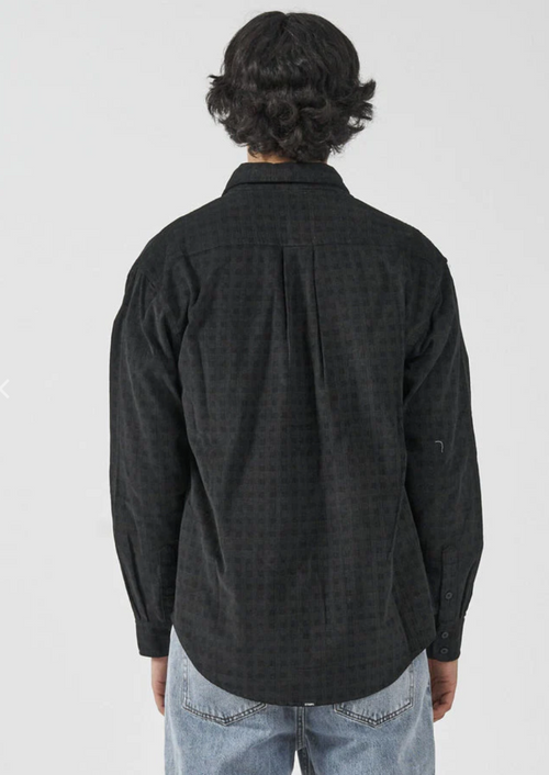 Moor Cord Long Sleeve Shirt - Black