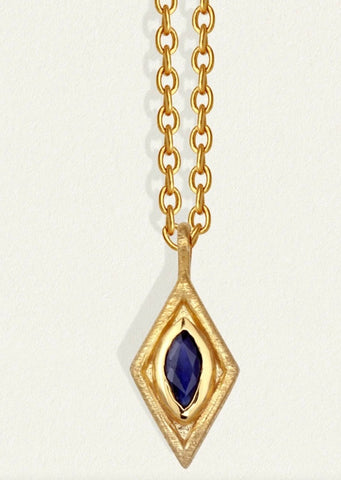 Ayla Moon Necklace Gold Vermeil