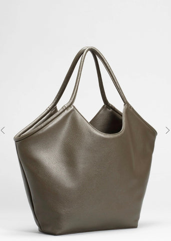 Leather Crossbody Bag Khaki