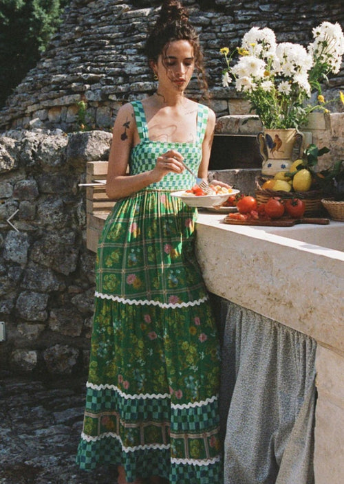 Flora Strappy Maxi Dress Citrus