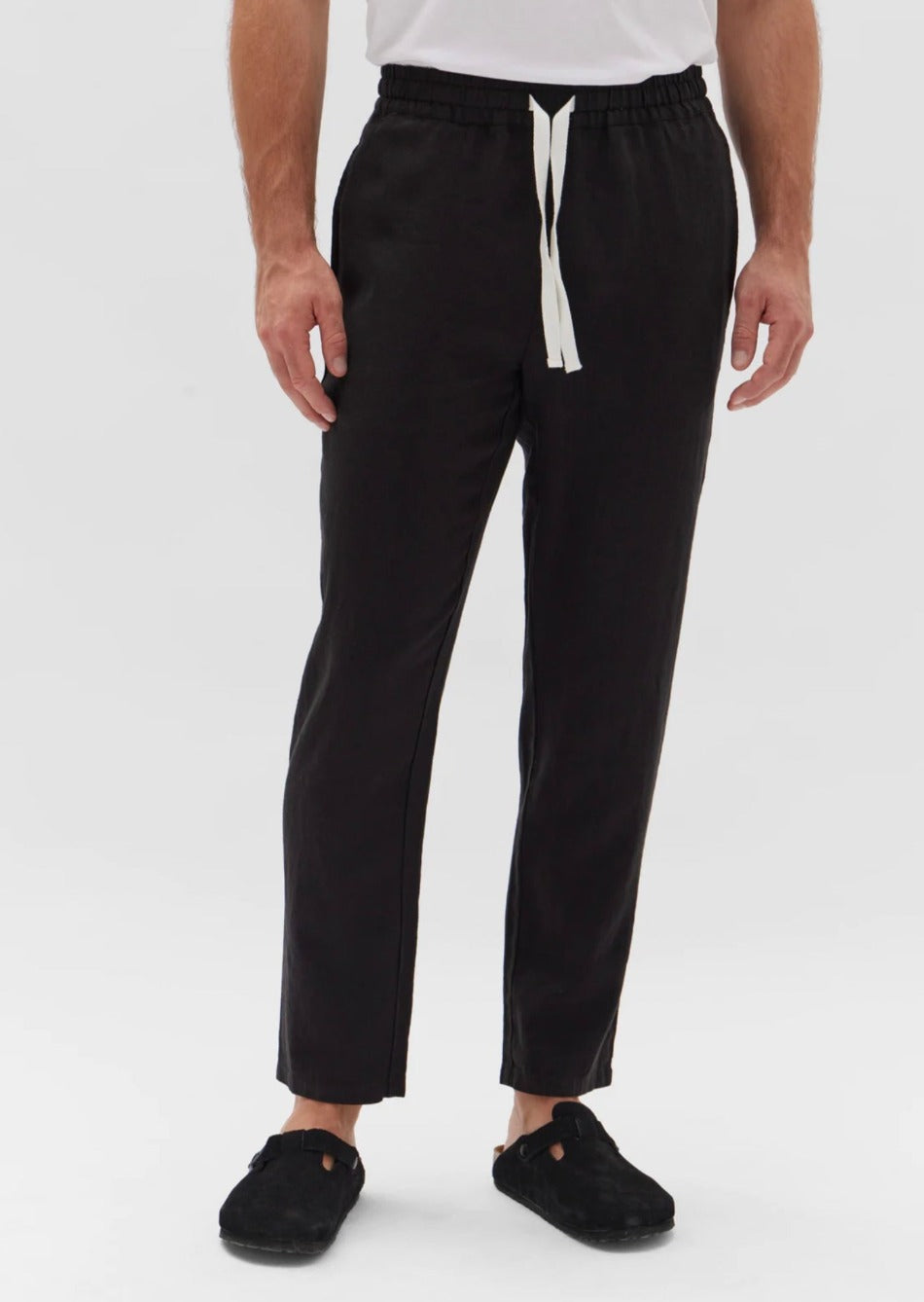 Assembly Label Pants Assembly Label Black Wool Pants Assembly Label Tide Linen Pants Black