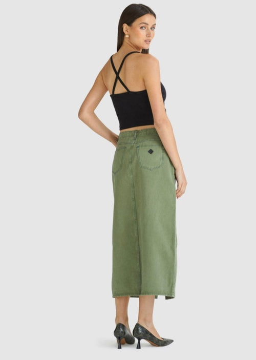99Low Maxi Skirt Faded Army