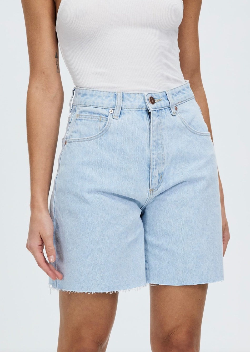 Carrie Short Hadley Recycled Light Vintage Blue