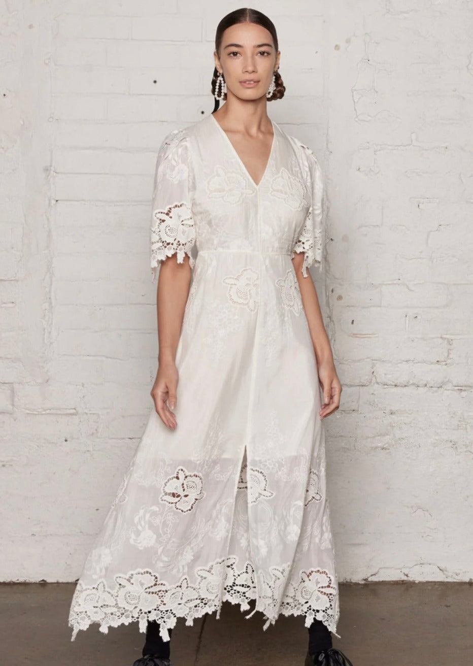 Salasai Beau Monde Dress White Lace