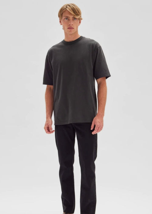 Assembly label Knox Organic Oversized Tee Washed Black