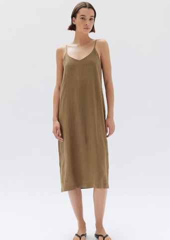 Aubrey Rouched Dress Agave