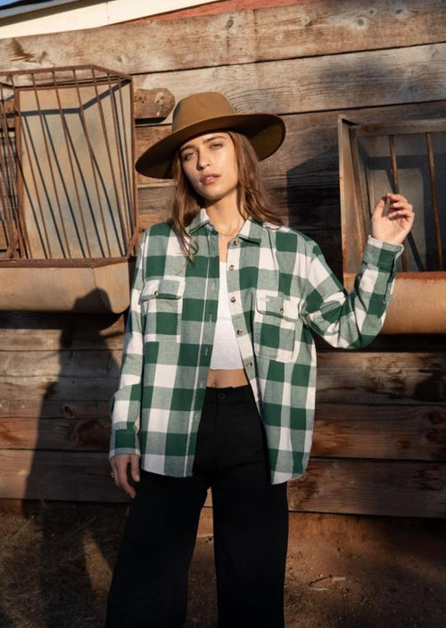 Bowery Flannel Pine Needle/ Beige