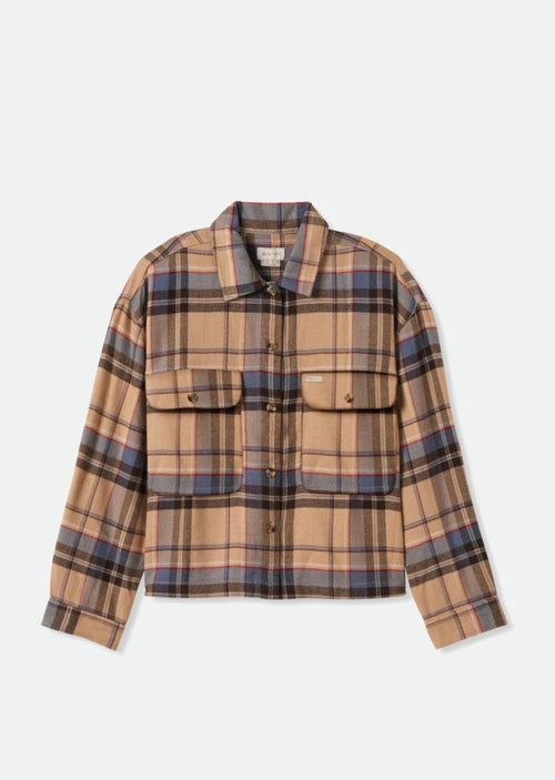 Bowery W L/S Flannel Sesame/ Flint Blue