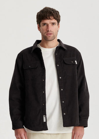 Source Lined Zip Check Jacket Black