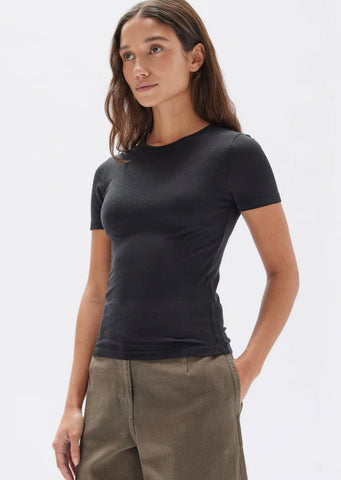 Violet Short Sleeve Tee Grey Marle