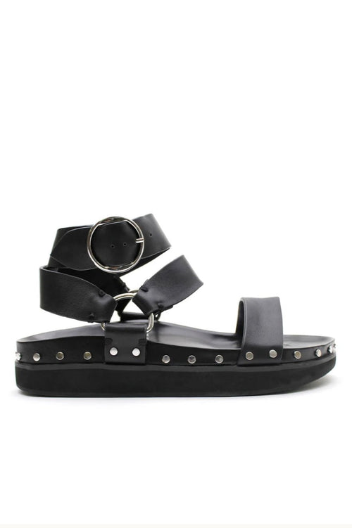 Studded Sandal Black Silver