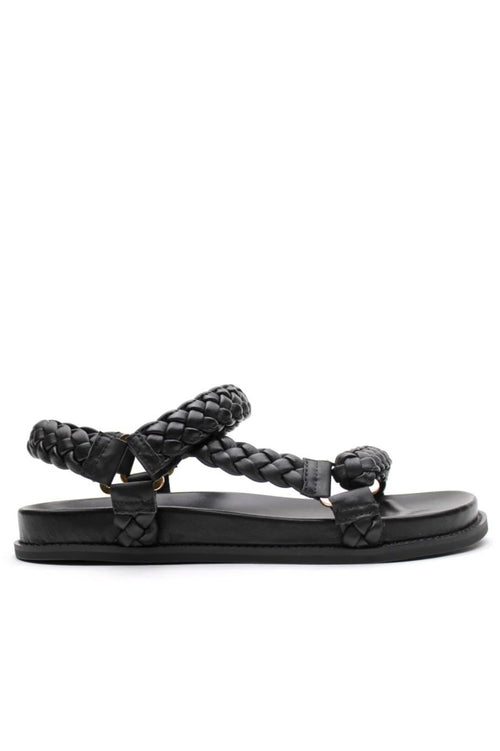 Elke Braided Sandal Black