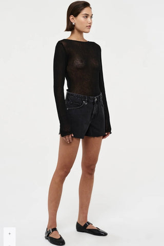 Phoebe Short Underground Noir Washed Black