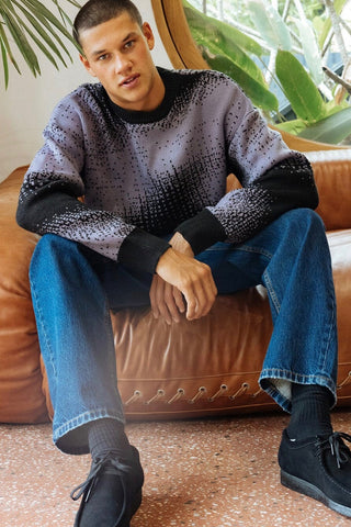 Knit Script Cardigan Olive