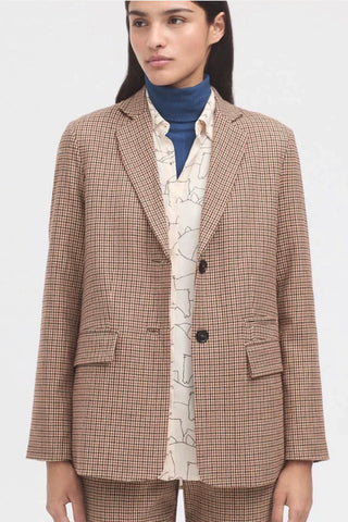 Source Lined Zip Check Jacket Black