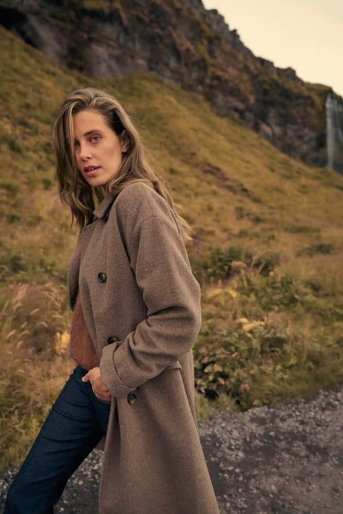Venice Wool Coat Rain Drum