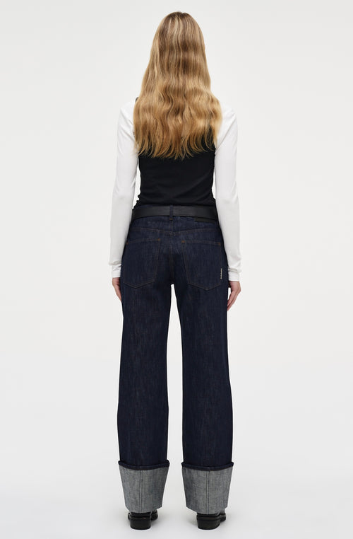 Daria Baggy Turn Up Indigo