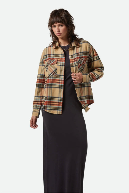 Bowery W Classic Flannel Sand/ Burnt Brick/ Black Plaid