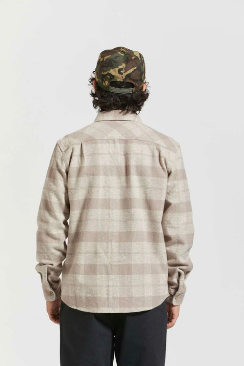 Bowery Heavy Weight L/S Flannel Off White/ Cinder Grey
