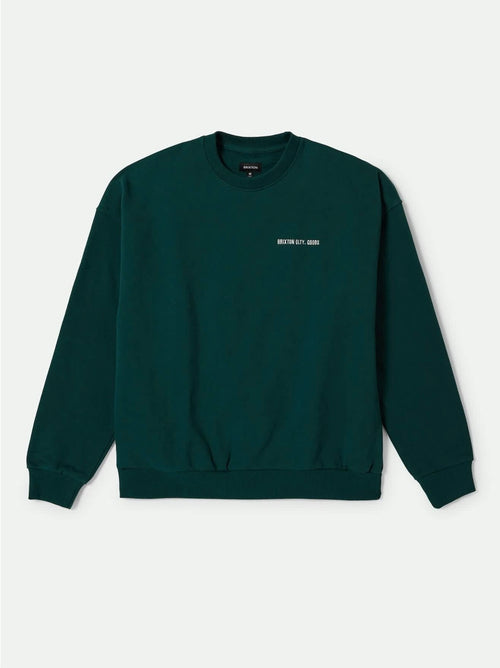 Embroidered Heavy Weight Crew Deep Emerald