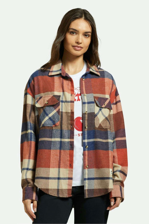 Bowery W Classic Flannel Navy/Mars Red/ Whitecap