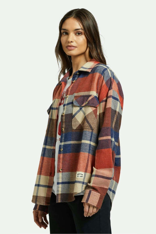 Bowery W Classic Flannel Navy/Mars Red/ Whitecap