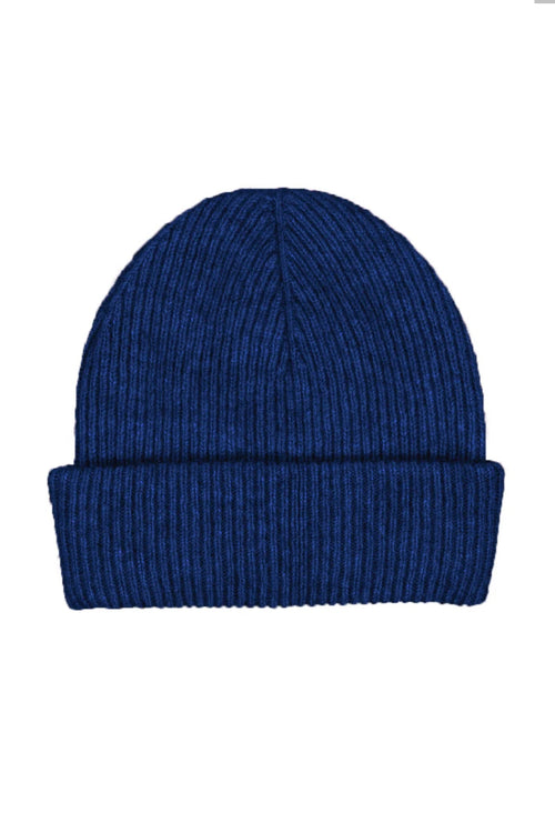 Possum Merino Silk Fine Rib Hat Cobalt