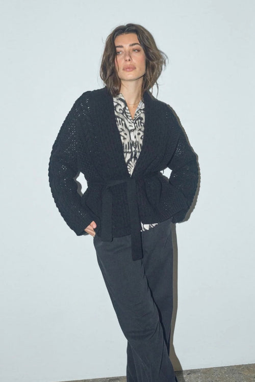 Ersa Knit Cardi Black