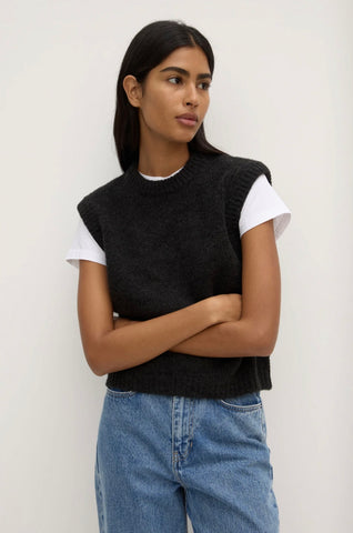 Ami Linen Pant Black