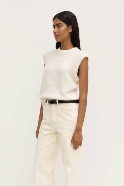 Everly Knit Vest Cream