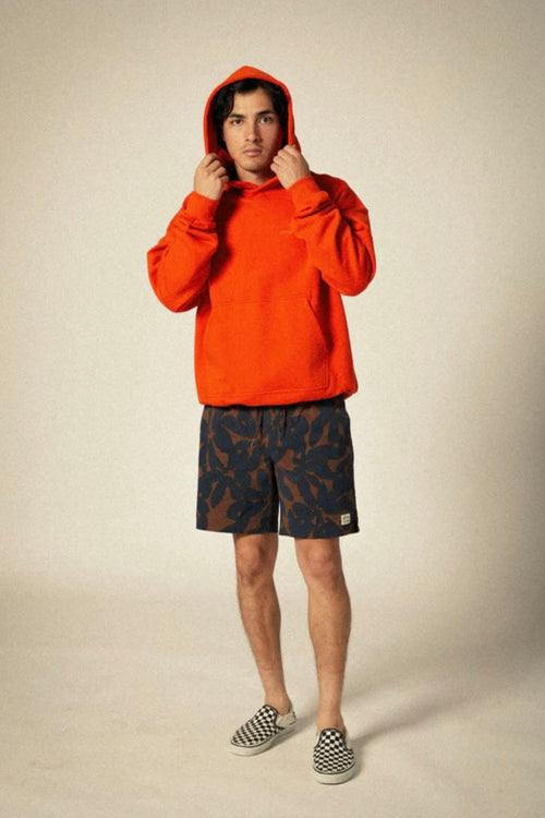 Embroidered Heavy Weight Hood Trail Orange