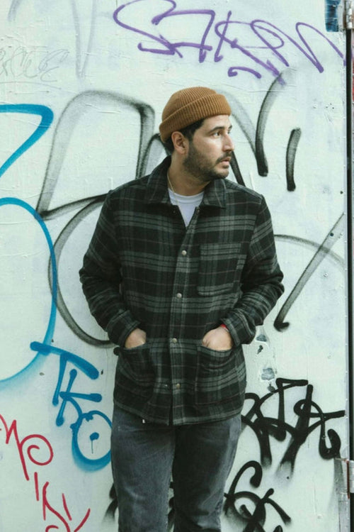 Shop Core Coat Black/ Charcoal Plaid