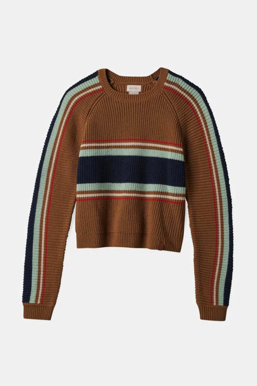 Racing Stripe Crew Sweater Washed Copper