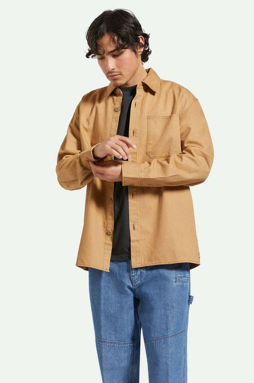 SELDEN OVERSHIRT Tobacco brown
