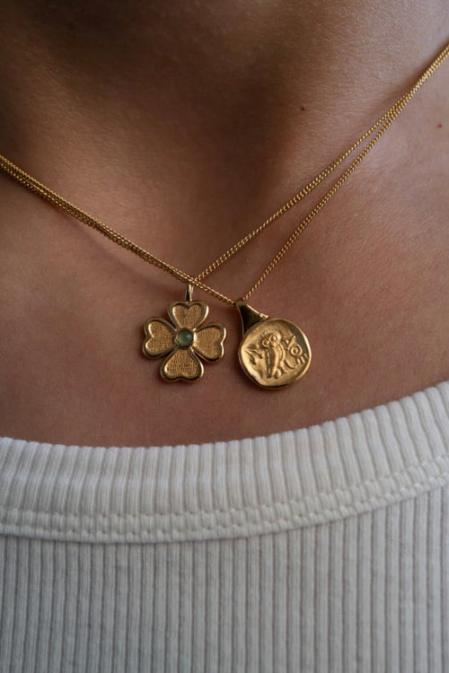 Palas Coin Necklace Gold Vermeil