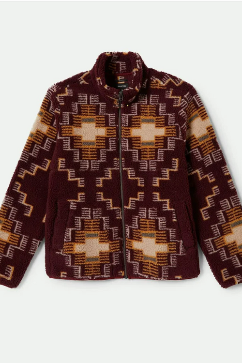 Arctic Fleece Mock Neck Jacket Cabernet