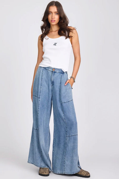 Marissa Palazzo Pant Denim Blue