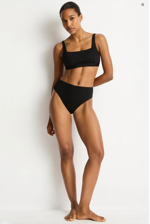 Retro High Waist Pant Black