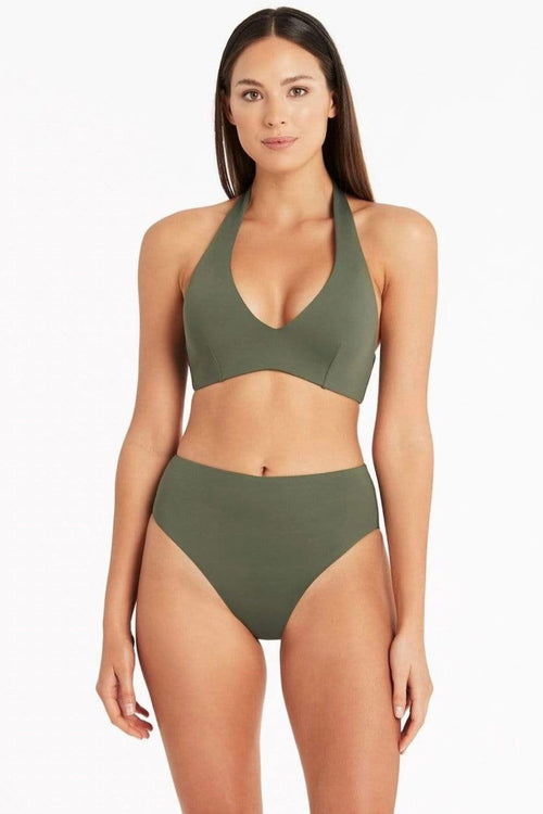 Multifit Halter Bra Khaki
