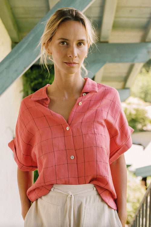 Aster Check Shirt Watermelon