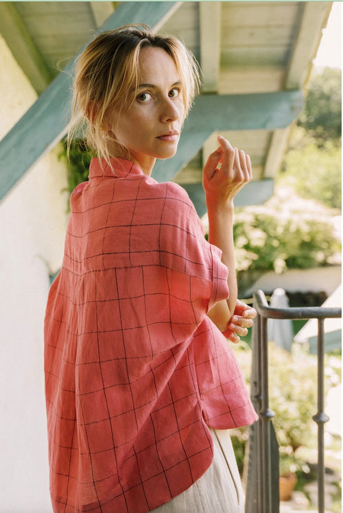 Aster Check Shirt Watermelon