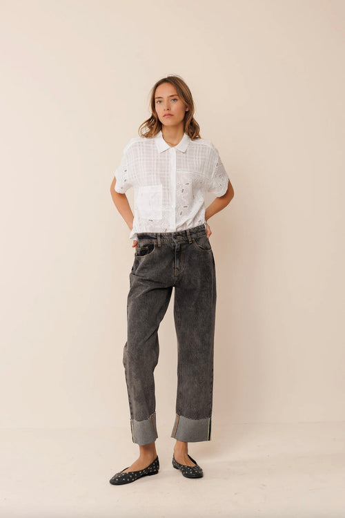 Mixed Up Embroidery Shirt