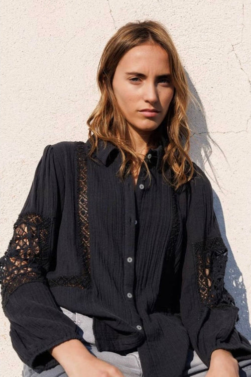 Double Gauze Shirt Black