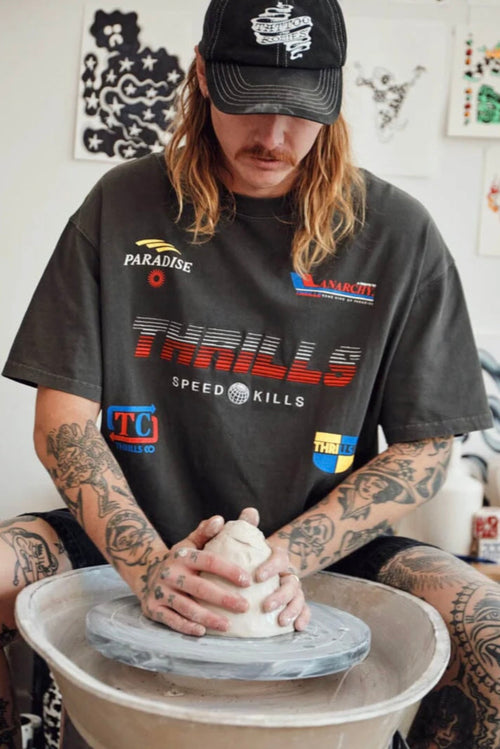 Anarchy in Paradise Box Fit Tee Black