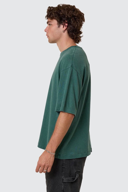 Hemp Box Fit Cropped Tee Sea Pine