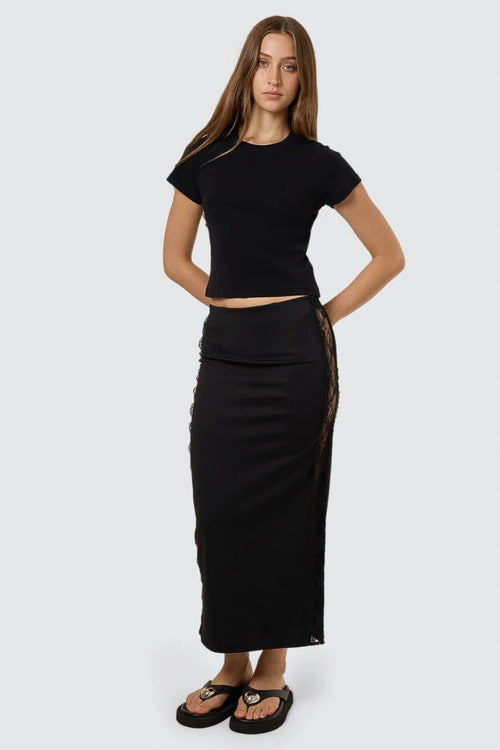 Most Wanted Midi Skirt Black