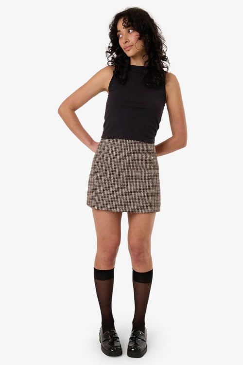 Hazed Mini Skirt Coffee
