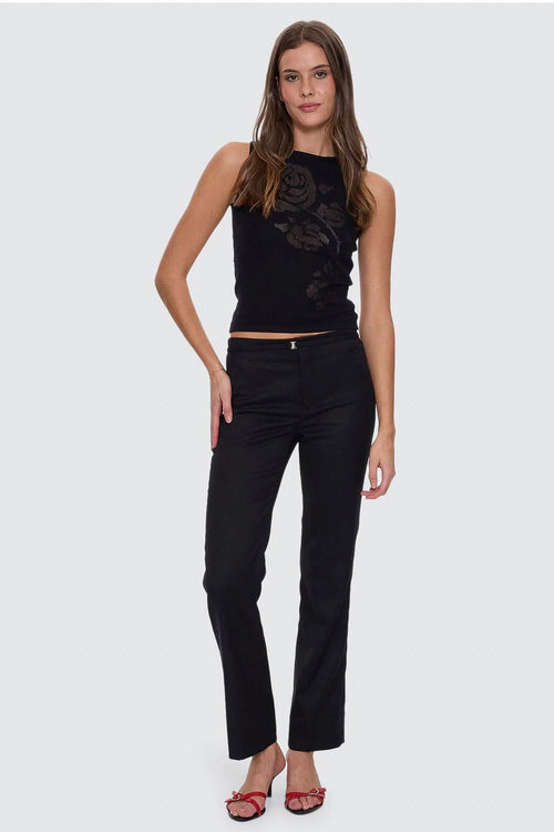 Sabine Belted Pant Black